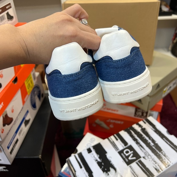 ๐ฅ๐ฅ Brand New Stuart Weitzman Denim Blue women Sneakers size 10 run small - Picture 8 of 9